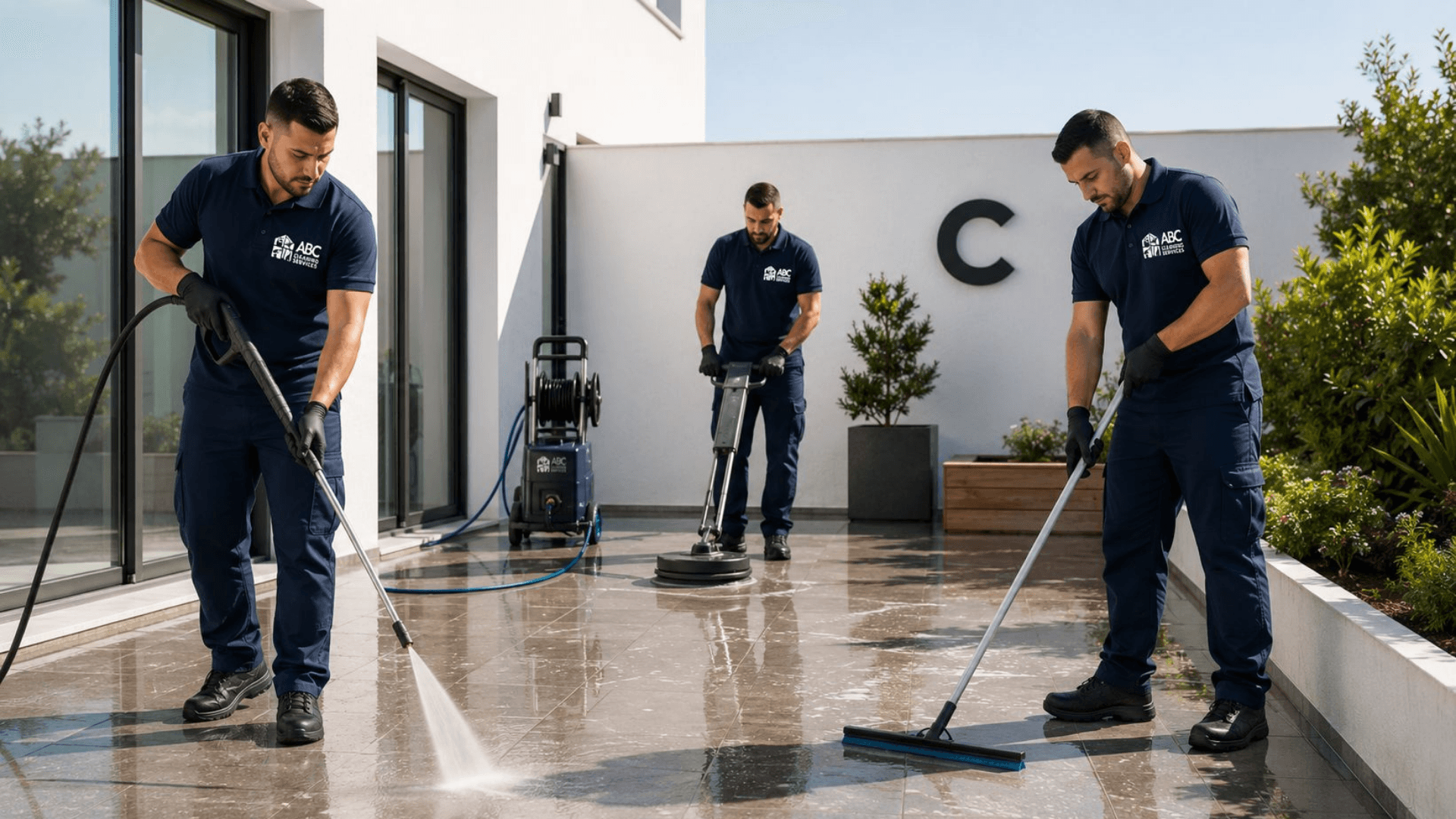 ABC cleaning services team at work